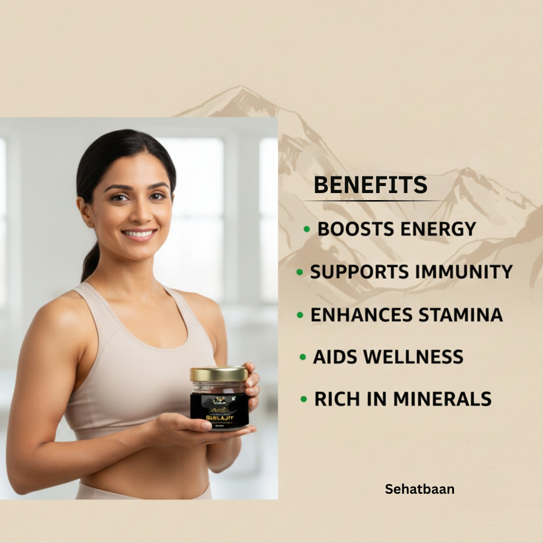 Sehatbaan Pure Himalayan Shilajit Resin – Natural Energy, Strength & Vitality Booster