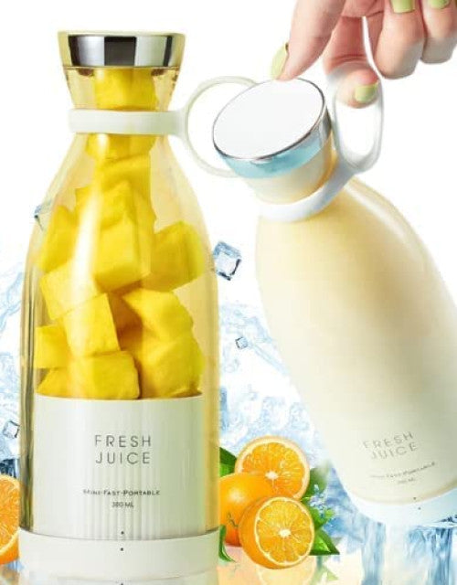 Portable USB Blender Juicer – 400ml | 6 Sharp Blades | Rechargeable Smoothie & Shake Maker for Travel, Gym & Office Use